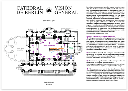 Berliner Dom · Spanisch · Flyer · Übersetzung und Fremdsprachensatz
