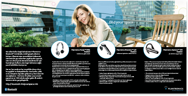 Plantronics · Türkisch · Flyer · Übersetzung und Fremdsprachensatz